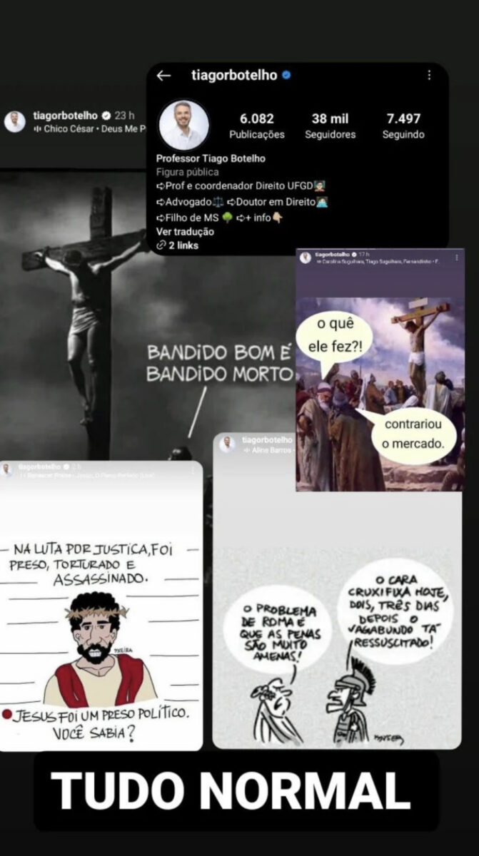 Deputado Rodolfo Nogueira denuncia Tiago Botelho na PGR por suposto crime de escárnio a fé alheia Deputado Rodolfo Nogueira denuncia Tiago Botelho na PGR por suposto crime de escárnio a fé alheia