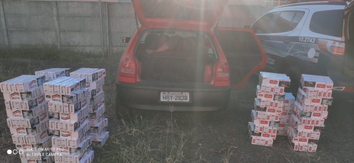 Homem é detido pela PM acusado de contrabando na MS-158 Homem é detido pela PM acusado de contrabando na MS-158