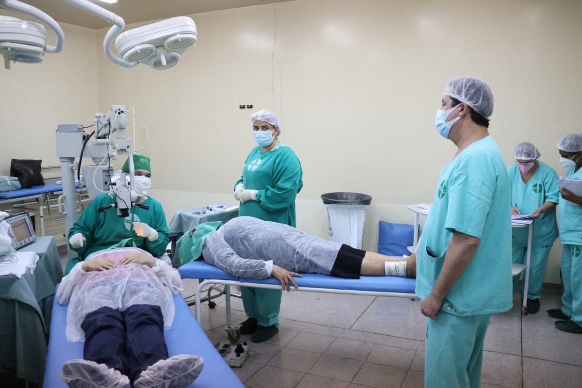 MS Saúde realiza 34 cirurgias de pterígio neste sábado e faz mutirão oftalmológico no interior