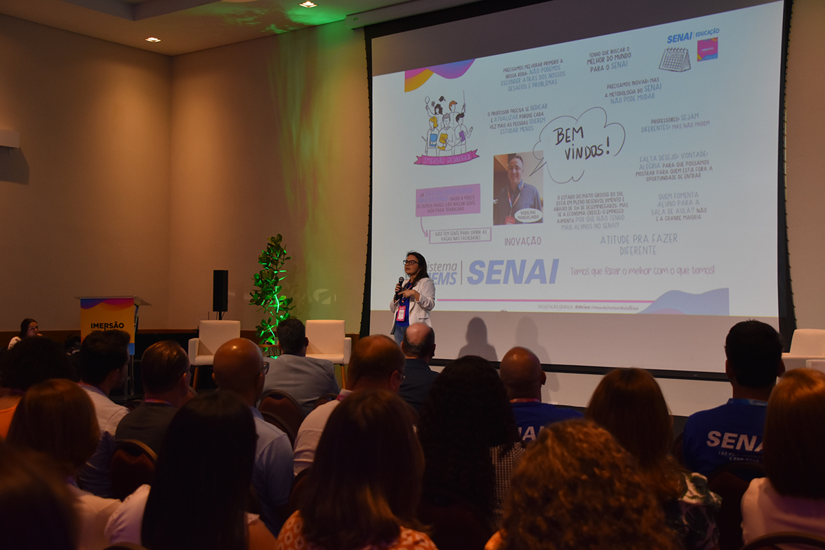 Imersão Pedagógica do Senai começa com integração, mágica e ilustração