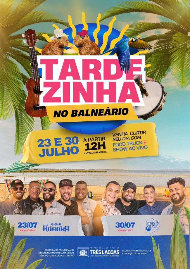 É NESTE DOMINGO – Primeiro dia do “Tardezinha no Balneário” com food truck e show ao vivo