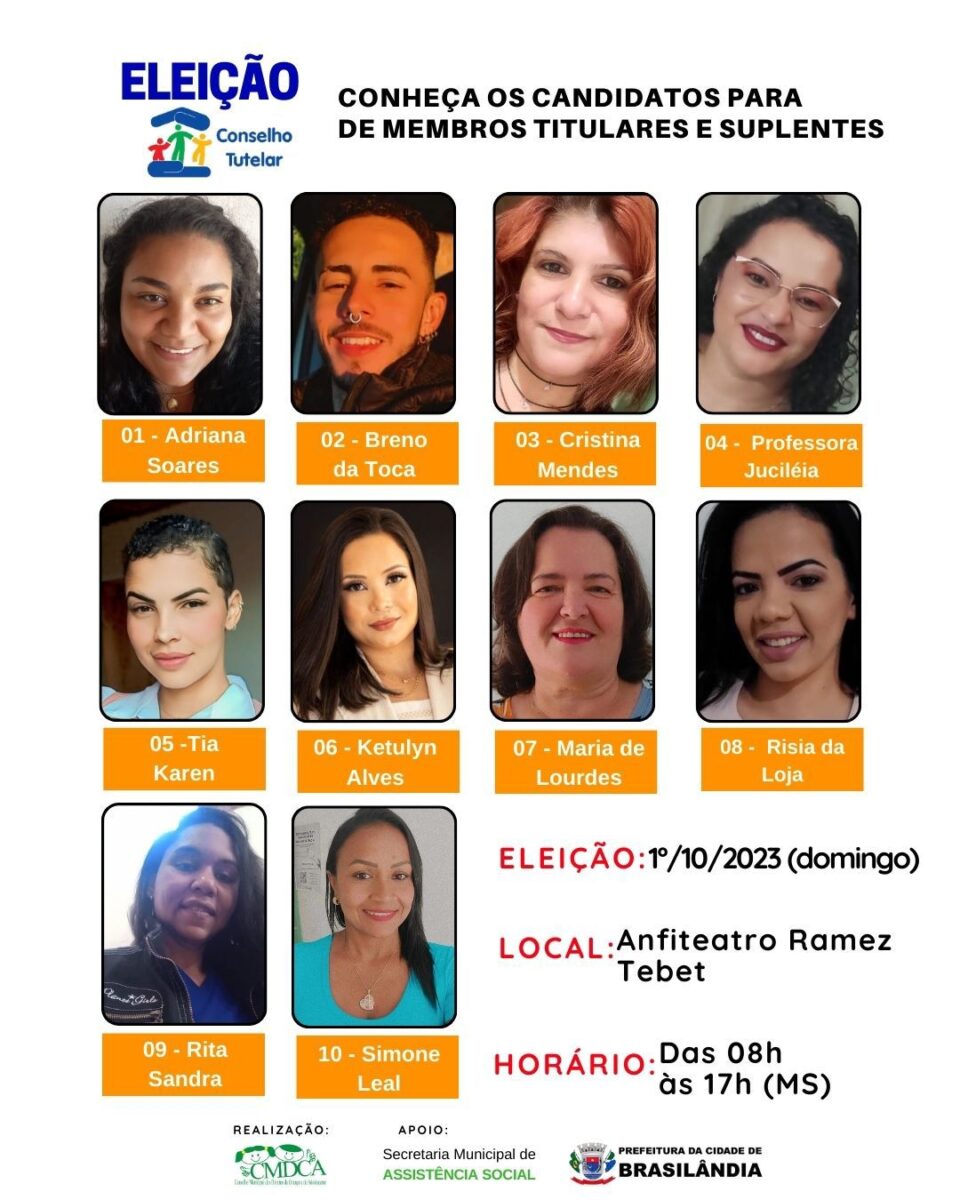 Eleição para Membros Titulares e Suplentes ao Conselho Tutelar de Brasilândia será dia 1º de outubro