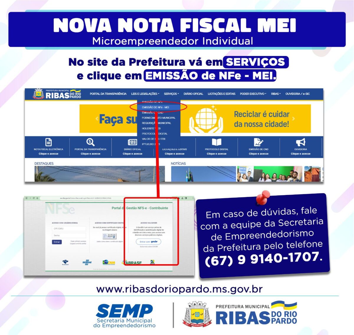 Ribas já cumpre critério nacional de emissão de Nota Fiscal de Serviços para MEI