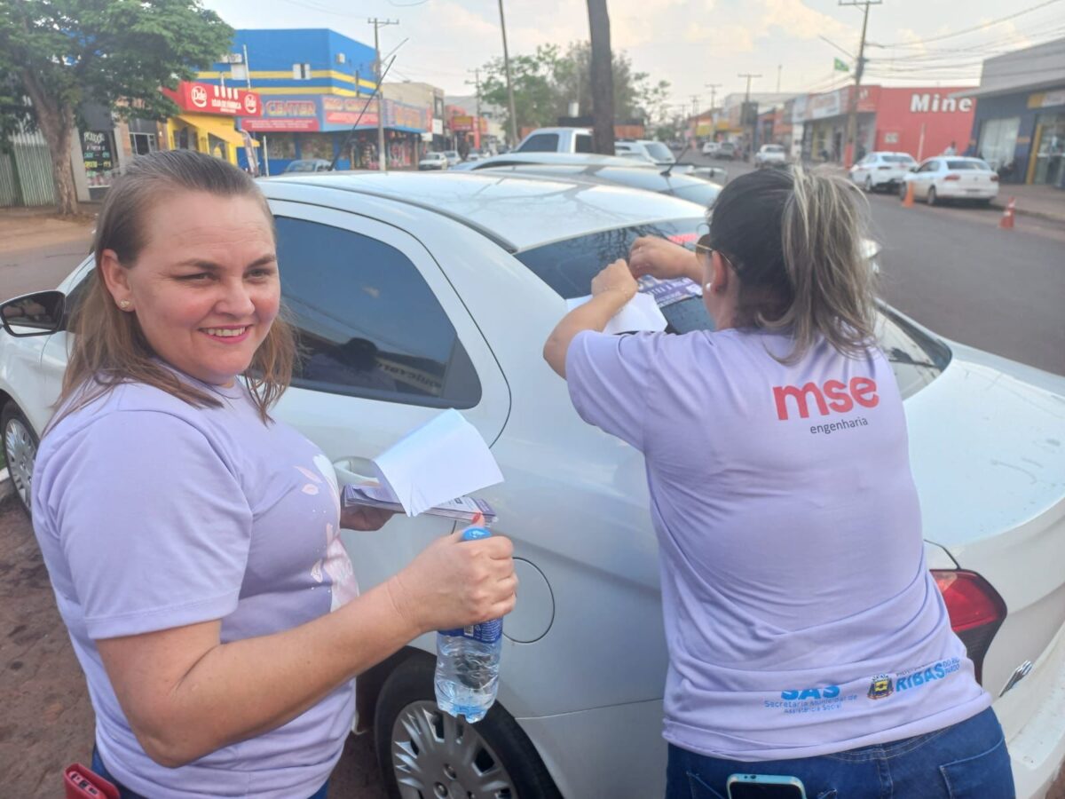 Assistência Social encerra Agosto Lilás com blitz nas ruas de Ribas