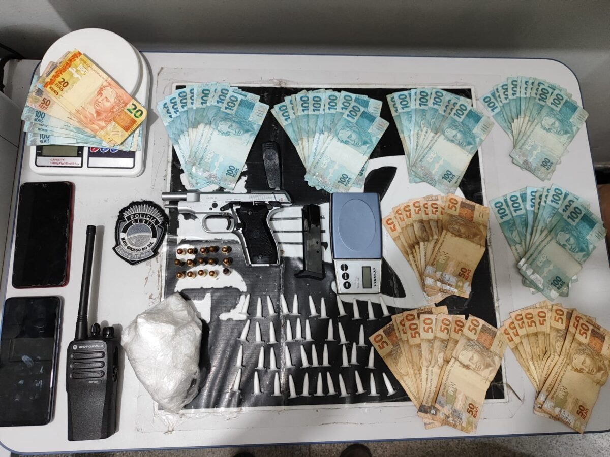 Polícia Civil, com apoio da Polícia Militar prende homem por tráfico de luxo em Água Clara