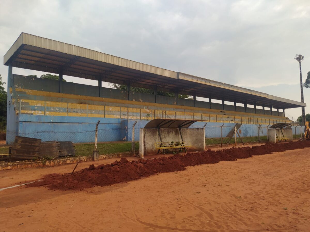 Brasilândia inicia melhorias na iluminação do Estádio Municipal Joaquim Candido da Silva