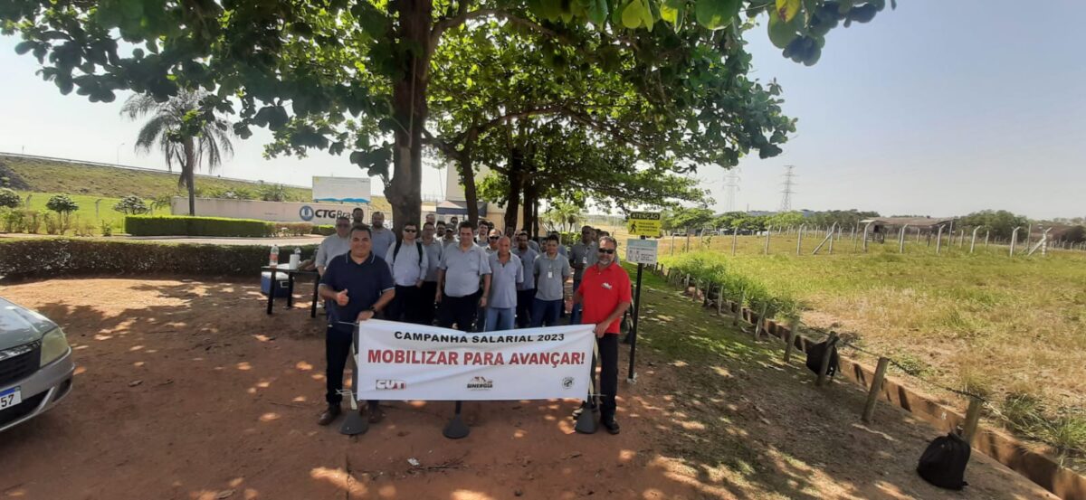 Trabalhadores da CtgBrasil paralisam por falta de avanço nas negociações de acordo coletivo, em Três Lagoas