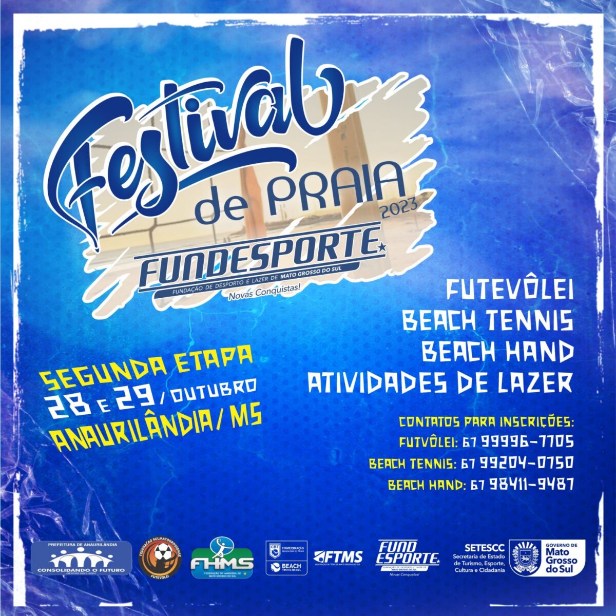 Festival de Praia chega a Anaurilândia com disputas de beach tennis, futevôlei e hand beach
