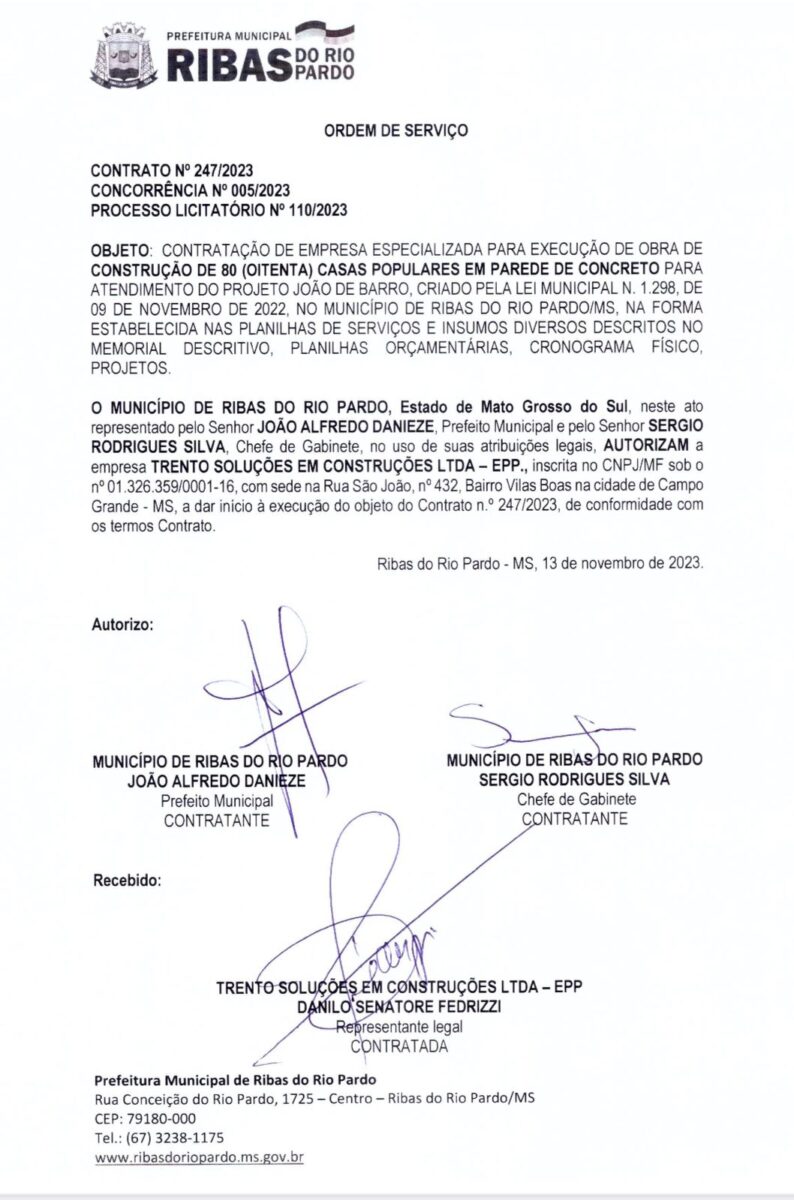 Prefeitura de Ribas vai construir 80 casas com recursos próprios do Município