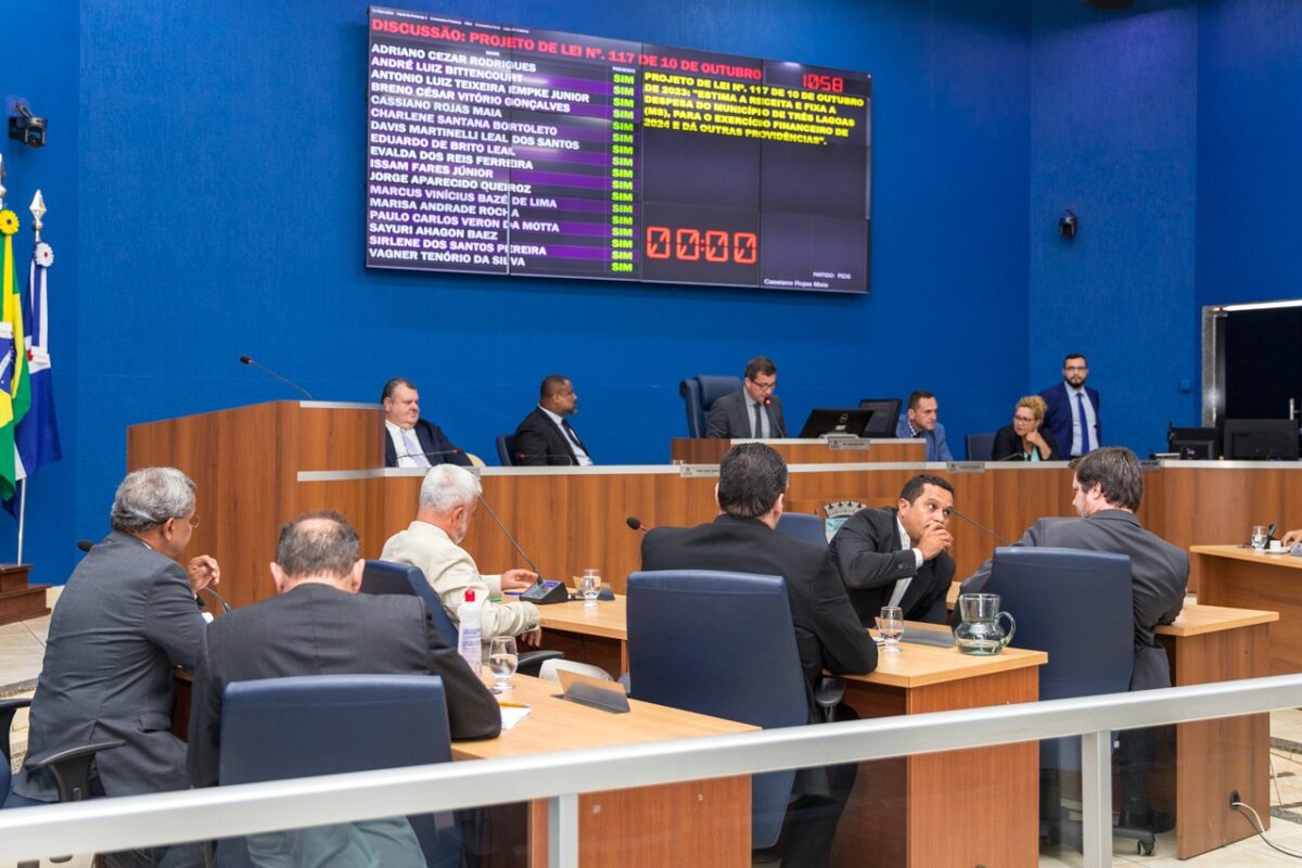Câmara de Três Lagoas aprova orçamento de 2024 em primeira votação