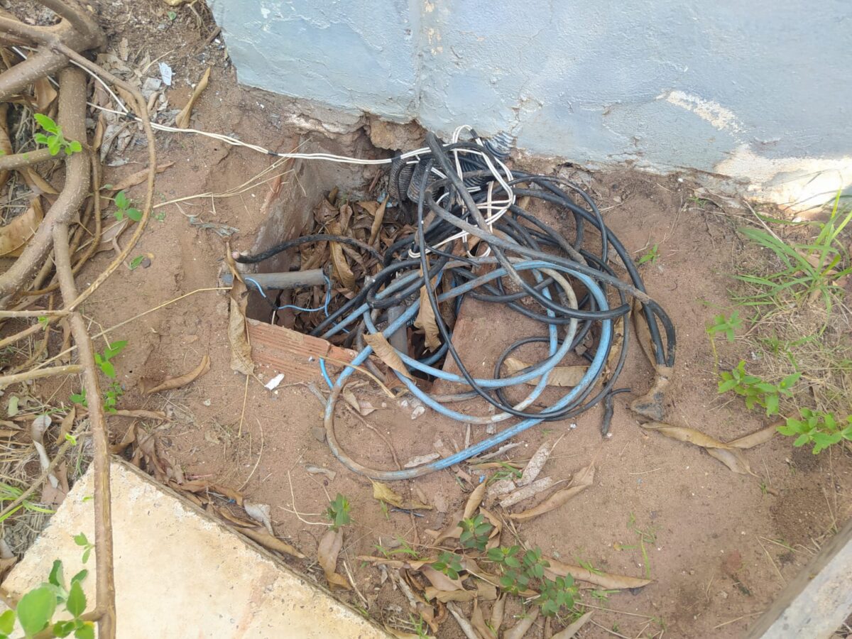 Mau elemento é preso por tentar furtar fios de cobre de escola em Três Lagoas