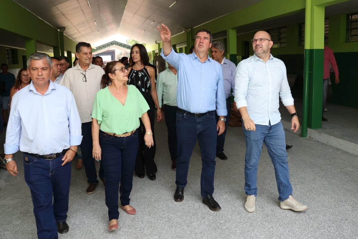 Investimentos de R$ 27 milhões: governador confere andamento de obras e reformas de escolas em MS Investimentos de R$ 27 milhões: governador confere andamento de obras e reformas de escolas em MS