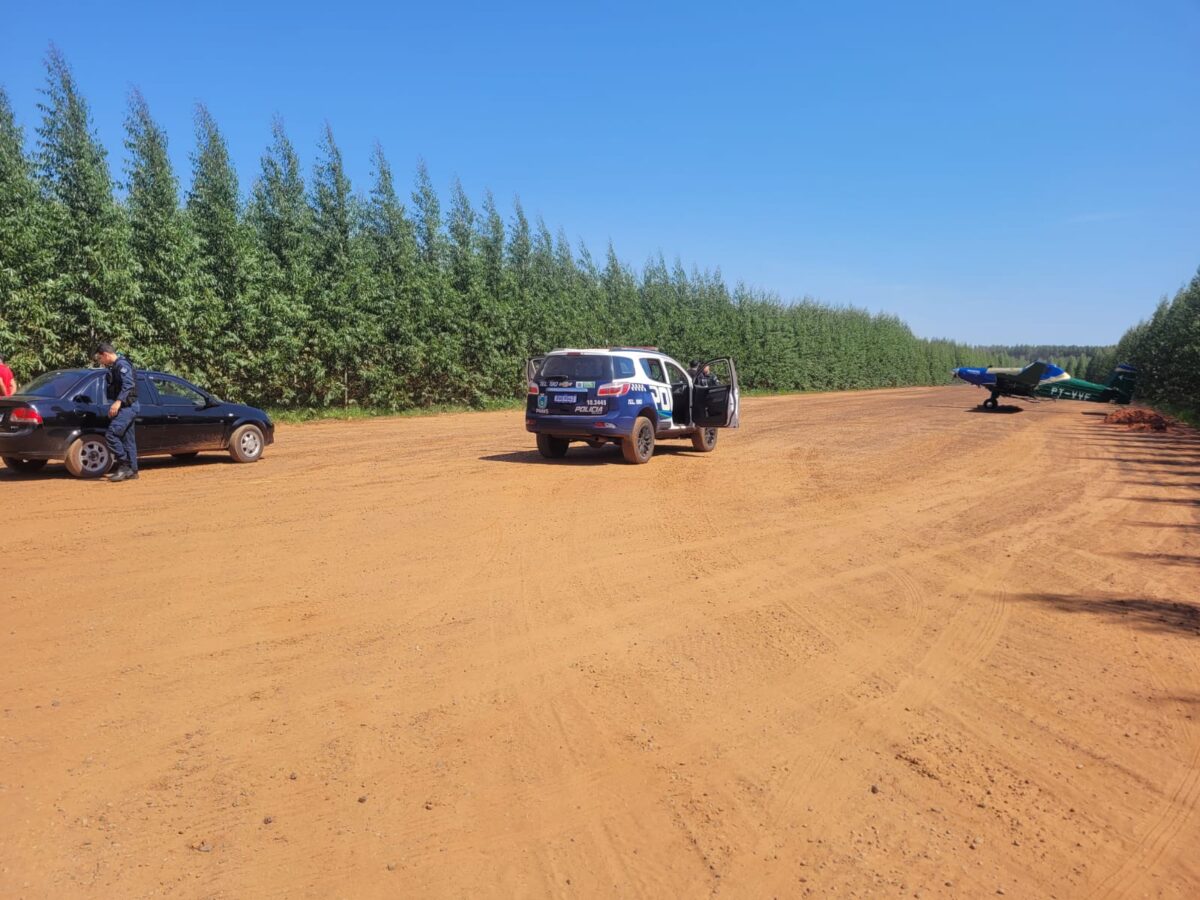 PM é acionada após aeronave não identificada pousar em pista de pouso privada