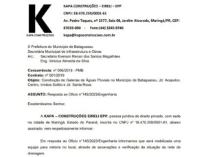 Empresa Kapa realiza intervenção em drenagem na rua Hortência em Bataguassu Empresa Kapa realiza intervenção em drenagem na rua Hortência em Bataguassu