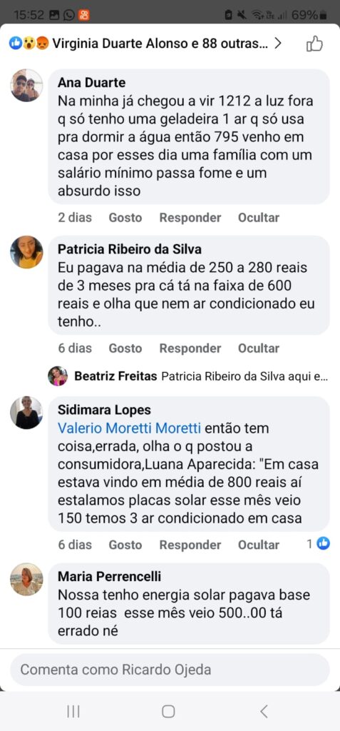 Moradores de Três Lagoas se assustam com altos valores da conta de energia: ‘TRIPLICOU’ Moradores de Três Lagoas se assustam com altos valores da conta de energia: ‘TRIPLICOU’