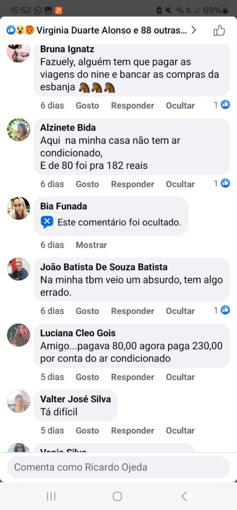 Moradores de Três Lagoas se assustam com altos valores da conta de energia: ‘TRIPLICOU’ Moradores de Três Lagoas se assustam com altos valores da conta de energia: ‘TRIPLICOU’