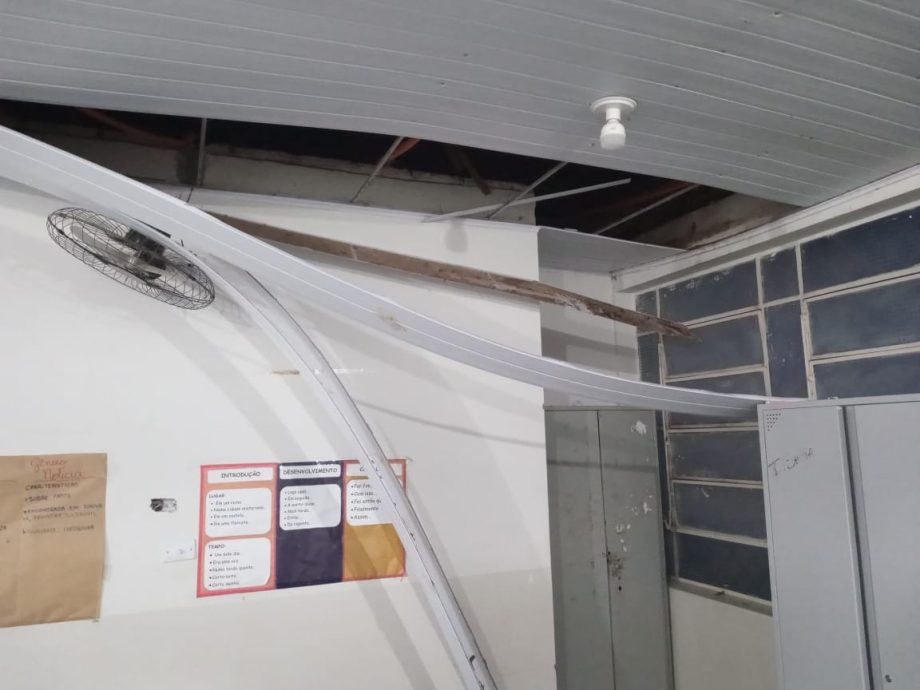 Após estragos da última chuva, Prefeitura de TL inicia reparos em escola municipal Irmã Scheilla