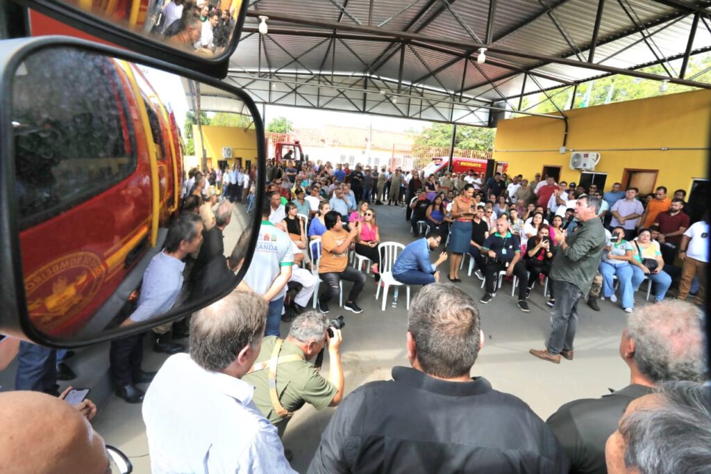 Miranda recebe pacote de obras do Governo de MS com escola, creche e Corpo de Bombeiros