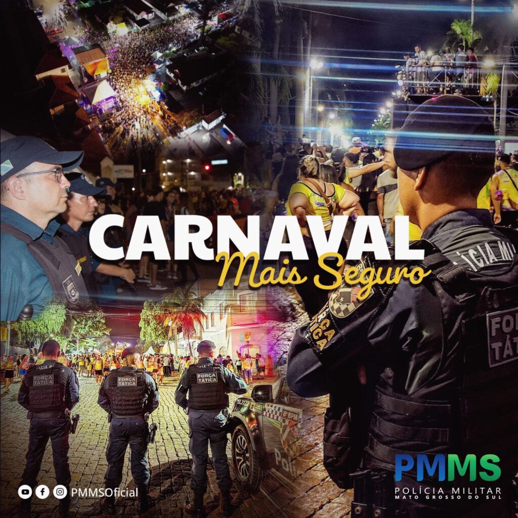 ‘Carnaval Mais Seguro’: PM reforça policiamento durante o período de Carnaval em MS