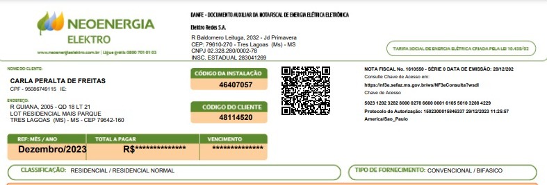 Mesmo com as contas em dia, moradora de Três Lagoas passa Carnaval no escuro por erro da Eléktro Mesmo com as contas em dia, moradora de Três Lagoas passa Carnaval no escuro por erro da Eléktro