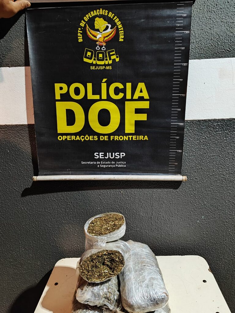 Passageiro de ônibus que seguia com skank para Campo Grande é preso pelo DOF em Ponta Porã