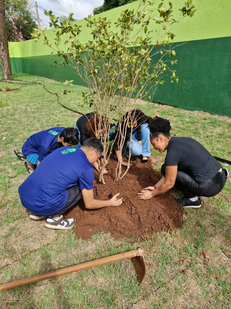 Conscientização ambiental em escolas de MS faz plantio de mudas e aborda até cuidados com rede elétrica Conscientização ambiental em escolas de MS faz plantio de mudas e aborda até cuidados com rede elétrica