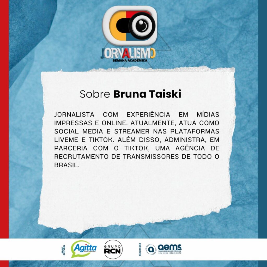 Alunos de Jornalismo da AEMS convidam a população para importante evento na área de comunicação Alunos de Jornalismo da AEMS convidam a população para importante evento na área de comunicação