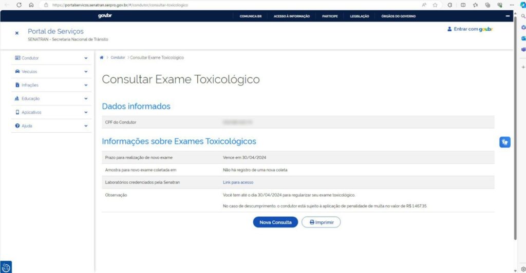 Prazo do exame toxicológico termina dia 30; condutor pode pedir rebaixamento de CNH Prazo do exame toxicológico termina dia 30; condutor pode pedir rebaixamento de CNH