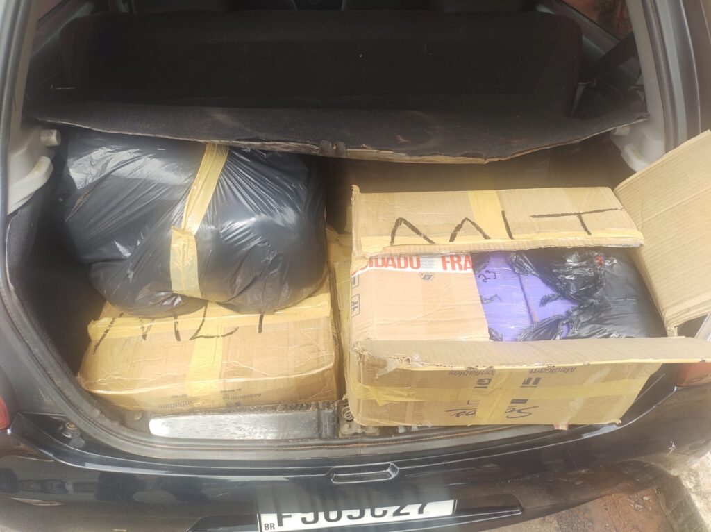 Homem é preso com carro furtado e mais de 160 kg de drogas avaliadas em R$ 600 mil em Três Lagoas