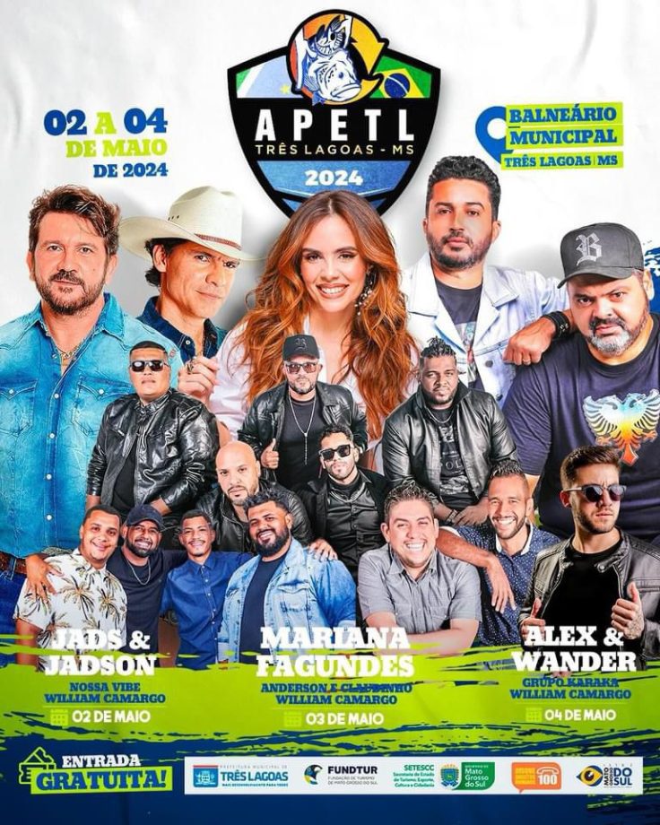 Show da dupla Jads e Jadson marca a primeira noite do Torneio de Pesca Esportiva da APETL