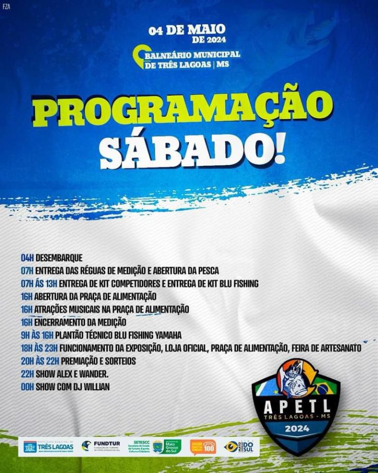 Show da dupla Jads e Jadson marca a primeira noite do Torneio de Pesca Esportiva da APETL