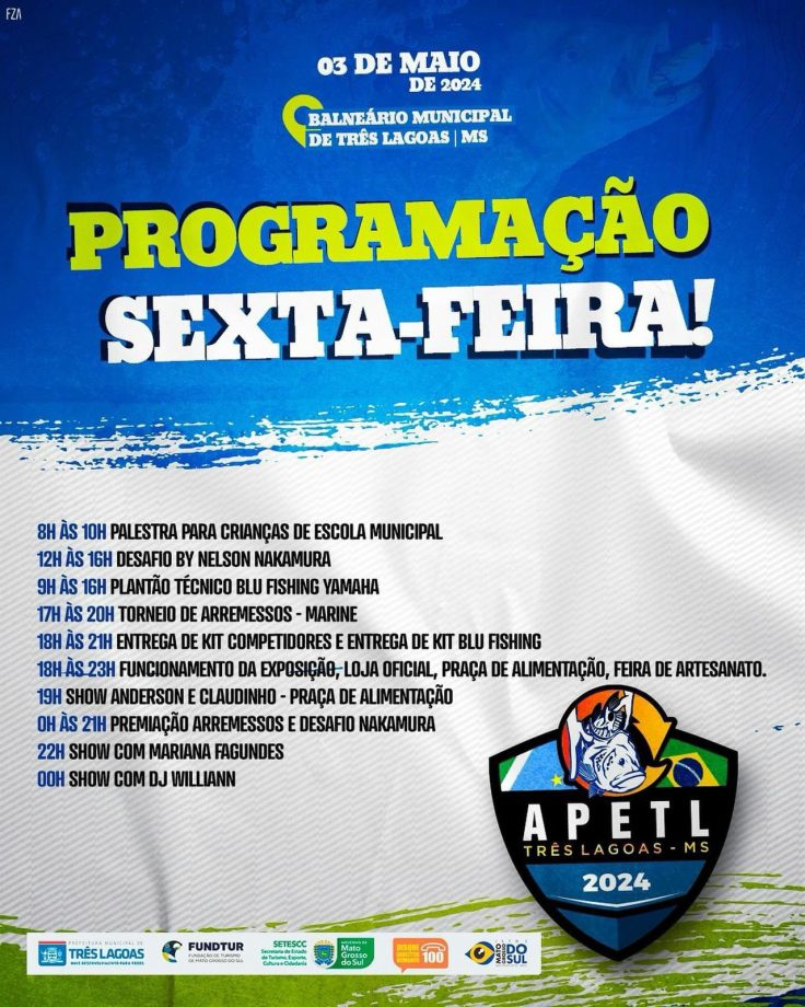 Show da dupla Jads e Jadson marca a primeira noite do Torneio de Pesca Esportiva da APETL