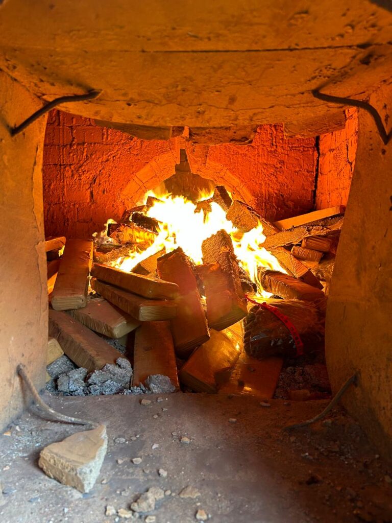 Polícia Civil de Água Clara incinera 850 kg de drogas em ação conjunta contra o tráfico