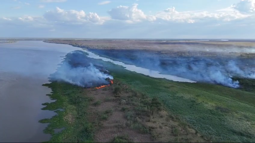 Com apoio aéreo, bombeiros atuam em incêndios florestais e resgatam ribeirinhos no Pantanal