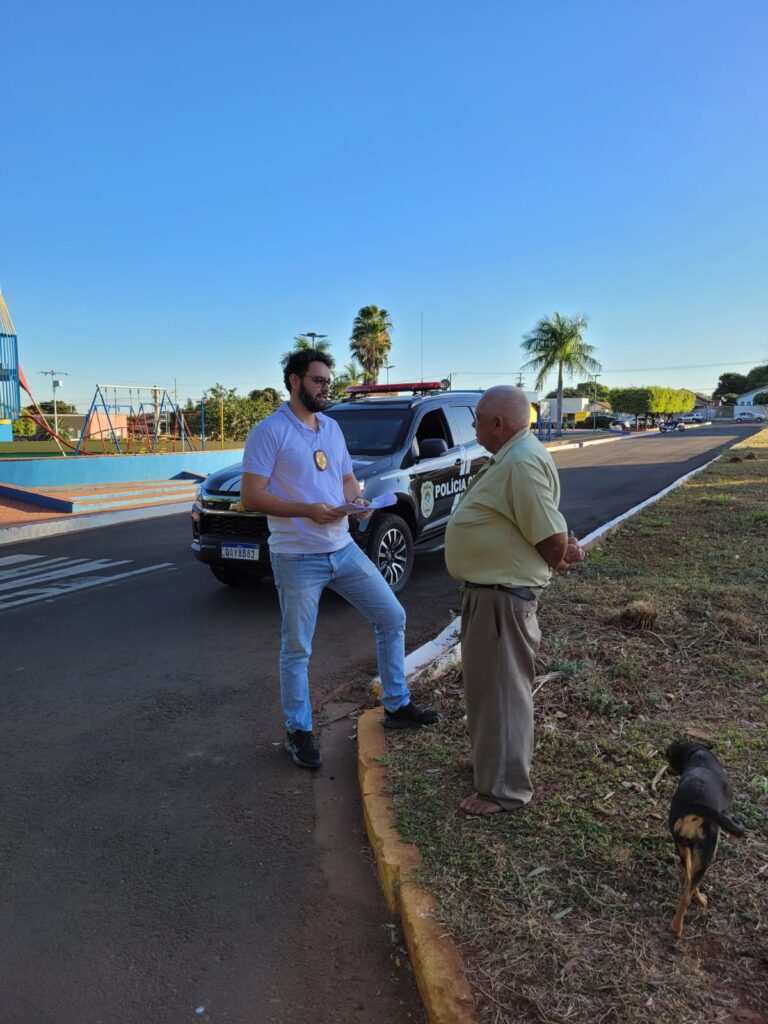 Operação Virtude – Em Costa Rica, a Polícia Civil realizou visitas a idosos para orientar sobre os direitos garantidos a esta categoria