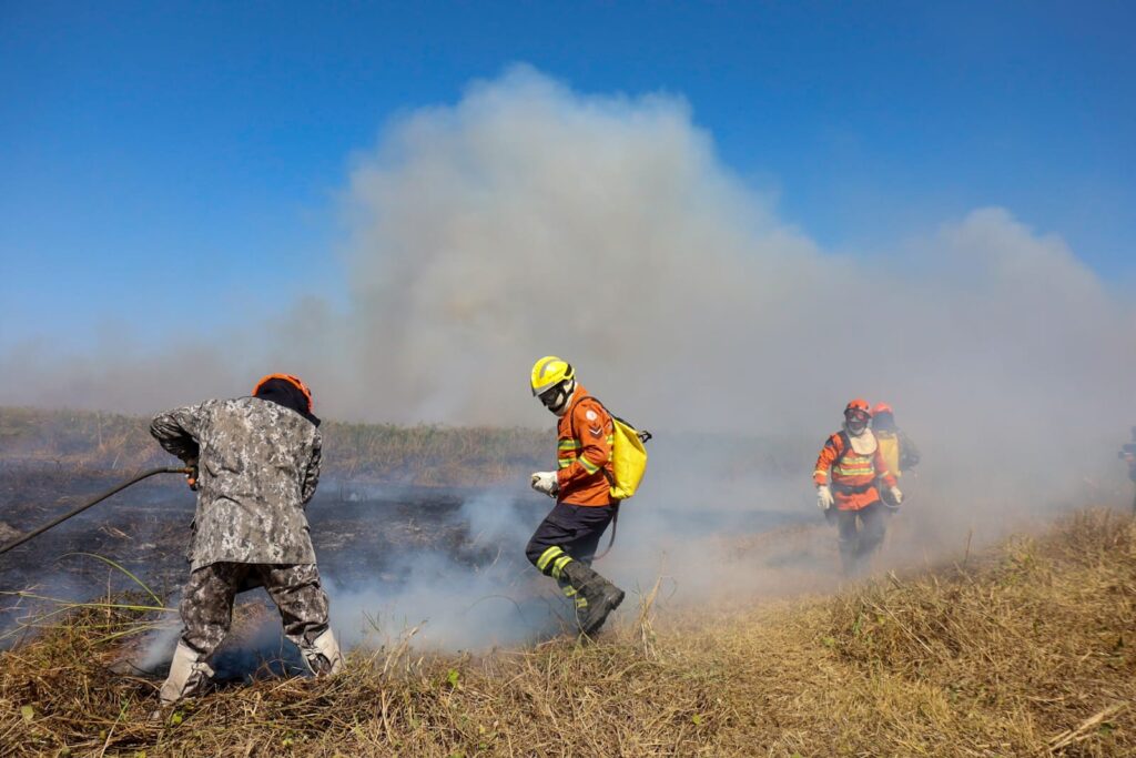 Com seis focos ativos, incêndios no Pantanal são intensificados devido a condições climáticas extremas Com seis focos ativos, incêndios no Pantanal são intensificados devido a condições climáticas extremas
