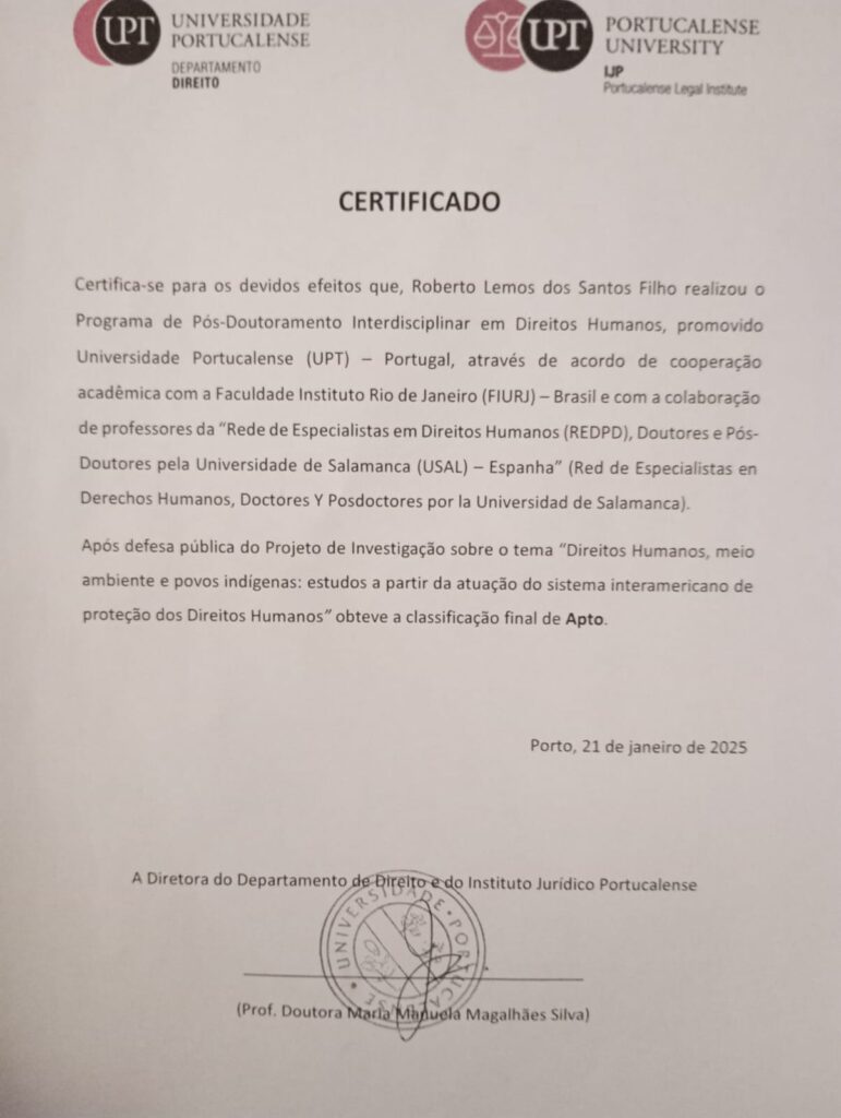 Juiz que já atuou na comarca de Bataguassu defende causa indígena em terras portuguesas