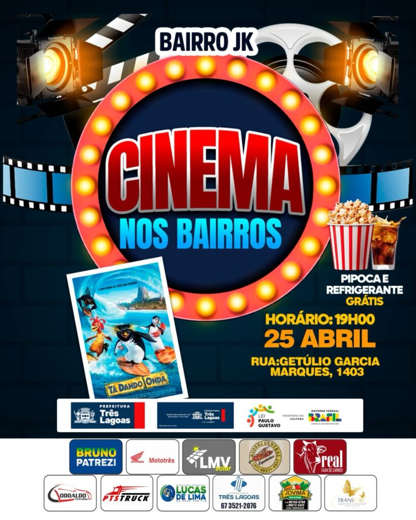 "Cinema nos bairros" leva cultura e entretenimento para crianças da periferia de Três Lagoas "Cinema nos bairros" leva cultura e entretenimento para crianças da periferia de Três Lagoas
