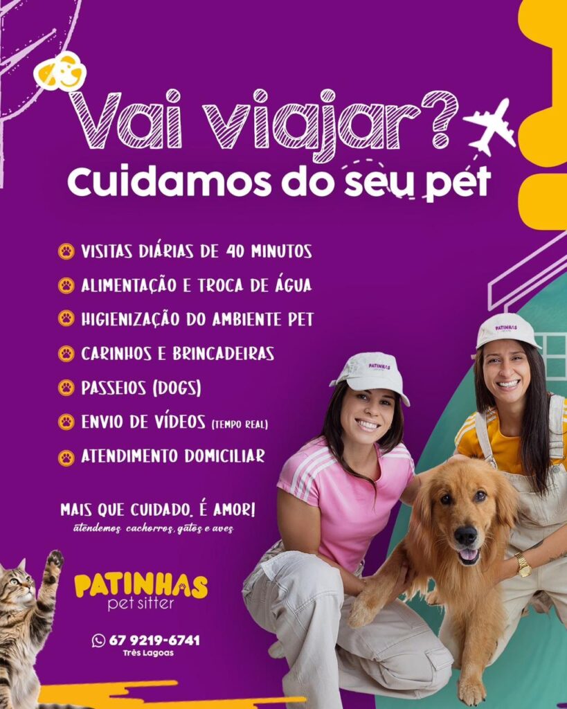 Quer viajar sem preocupações com seu animal de estimação? Patinhas Pet Sitter é a babá do seu dog Quer viajar sem preocupações com seu animal de estimação? Patinhas Pet Sitter é a babá do seu dog