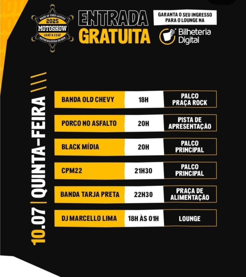 HOJE É DIA DE ROCK – Motoshow começa com show do CPM22 na Arena Mix HOJE É DIA DE ROCK – Motoshow começa com show do CPM22 na Arena Mix