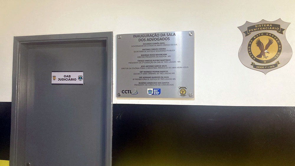 Agepen entrega nova sala da OAB e amplia infraestrutura da Colônia Penal de Três Lagoas