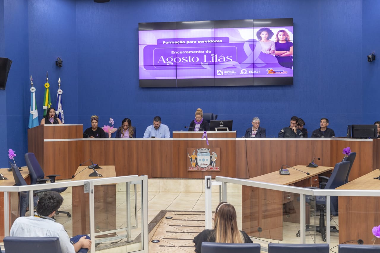 Câmara encerra Agosto Lilás com palestra e reflexões sobre proteção e saúde da mulher Câmara encerra Agosto Lilás com palestra e reflexões sobre proteção e saúde da mulher