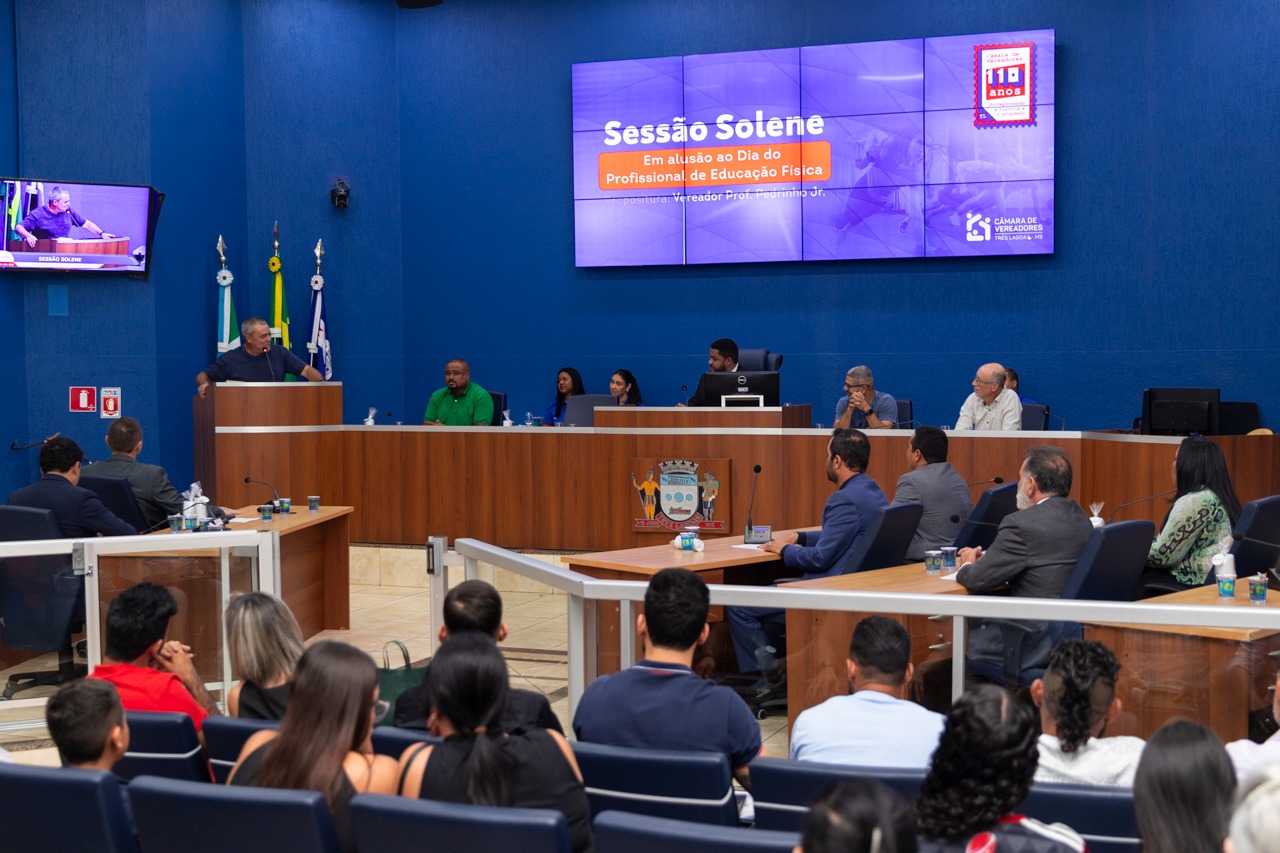 Vereadores realizam sessão solene alusiva ao Dia do Profissional de Educação Física Vereadores realizam sessão solene alusiva ao Dia do Profissional de Educação Física