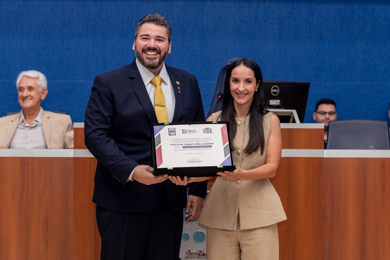 Câmara de Vereadores de Três Lagoas promove solenidade para entrega de títulos e moções