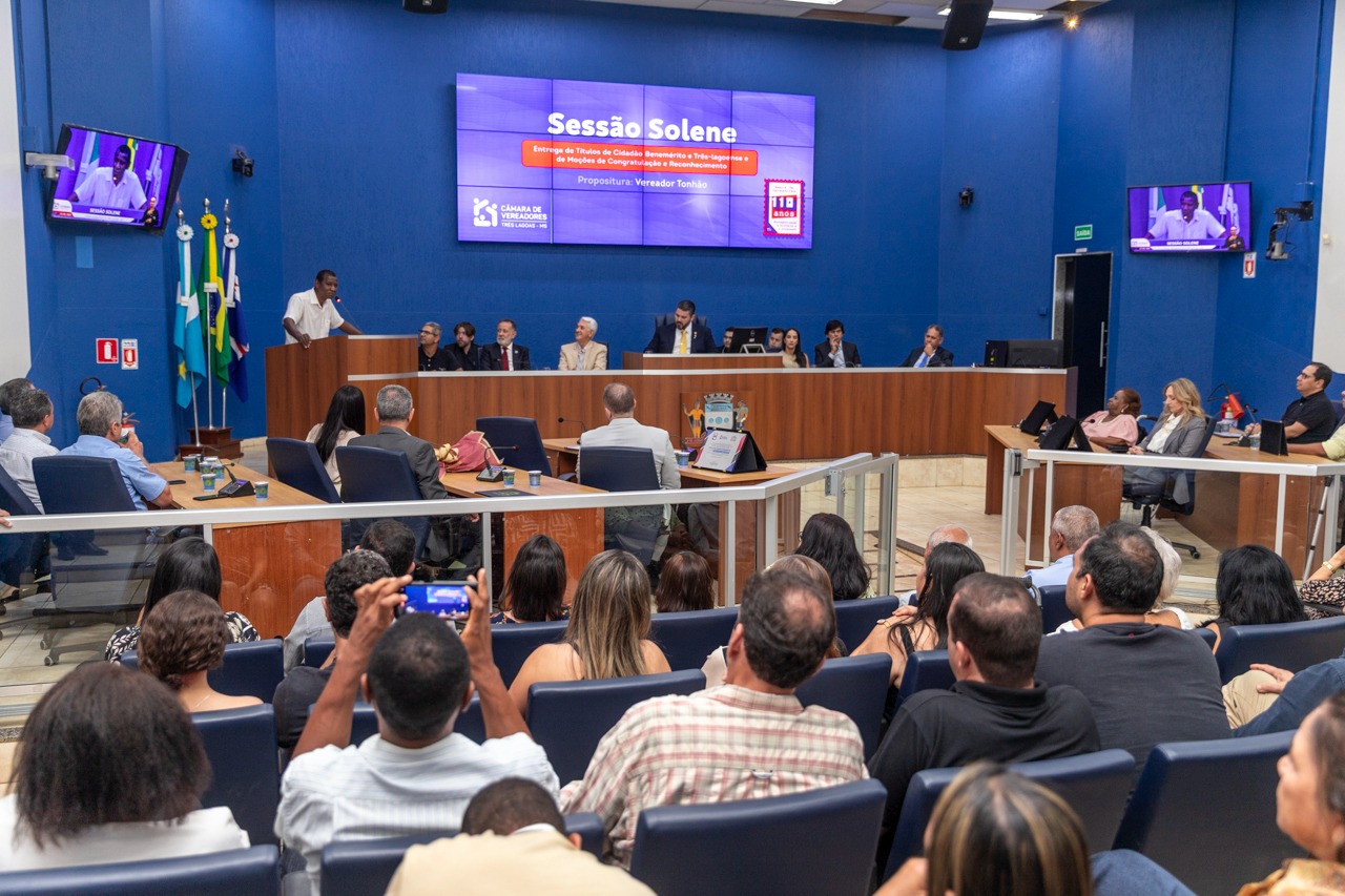 Câmara de Vereadores de Três Lagoas promove solenidade para entrega de títulos e moções