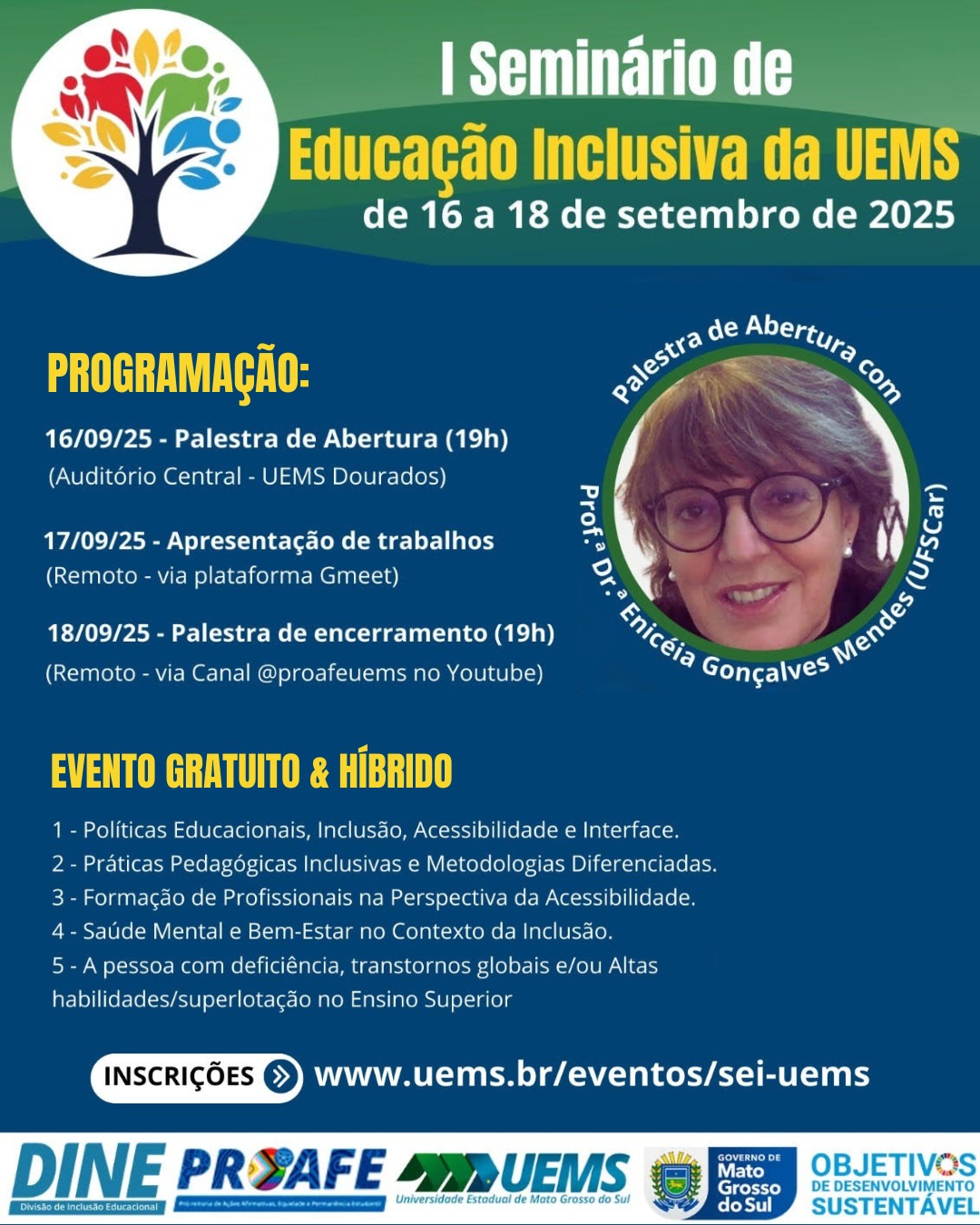 UEMS promove 1º Seminário de Educação Inclusiva entre os dias 16 e 18 deste mês em Dourados
