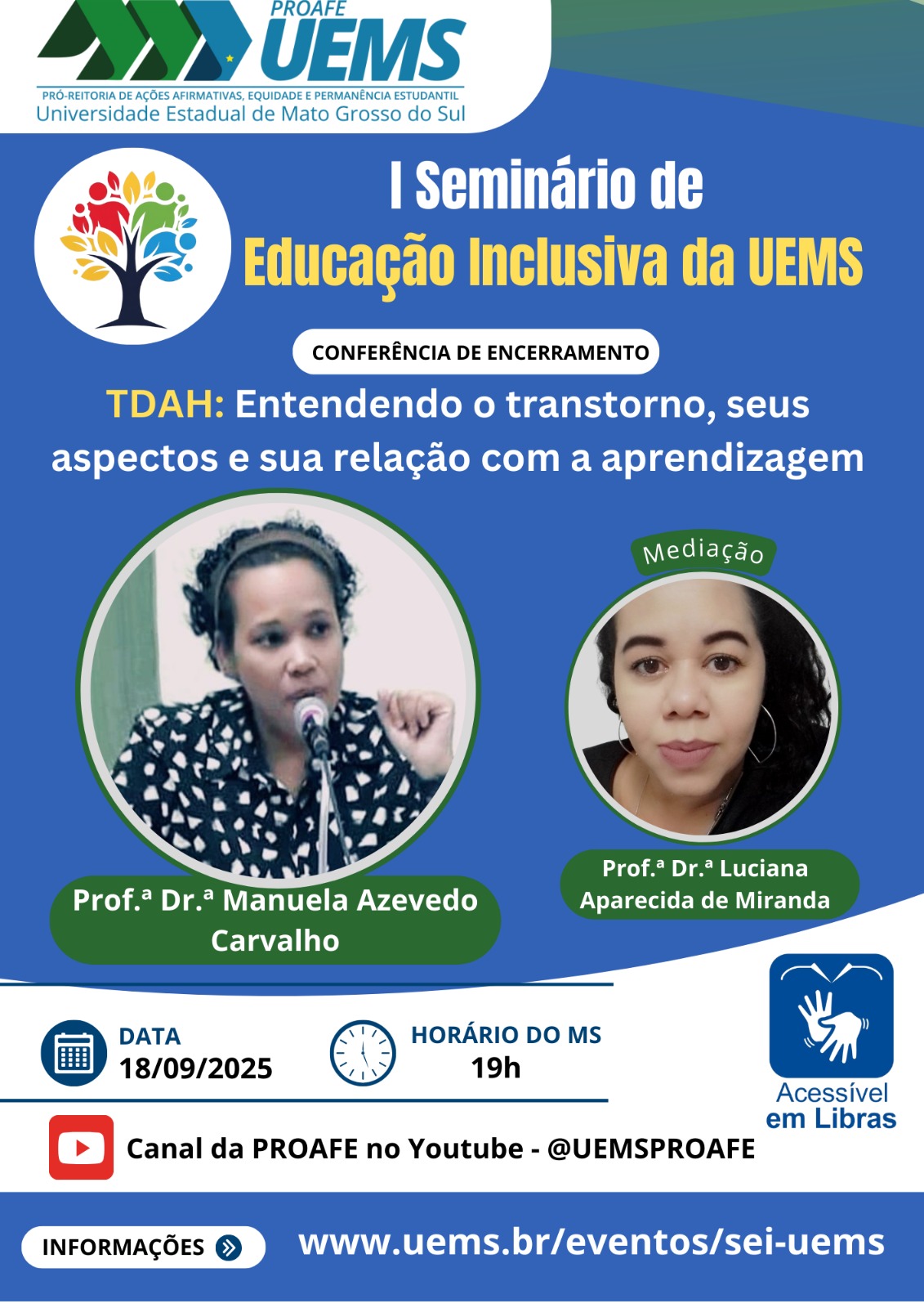 UEMS promove 1º Seminário de Educação Inclusiva entre os dias 16 e 18 deste mês em Dourados