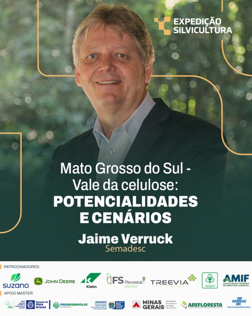 Jaime Verruck fará palestra inédita em Três Lagoas sobre o “Vale da Celulose” e o futuro econômico de MS Jaime Verruck fará palestra inédita em Três Lagoas sobre o “Vale da Celulose” e o futuro econômico de MS