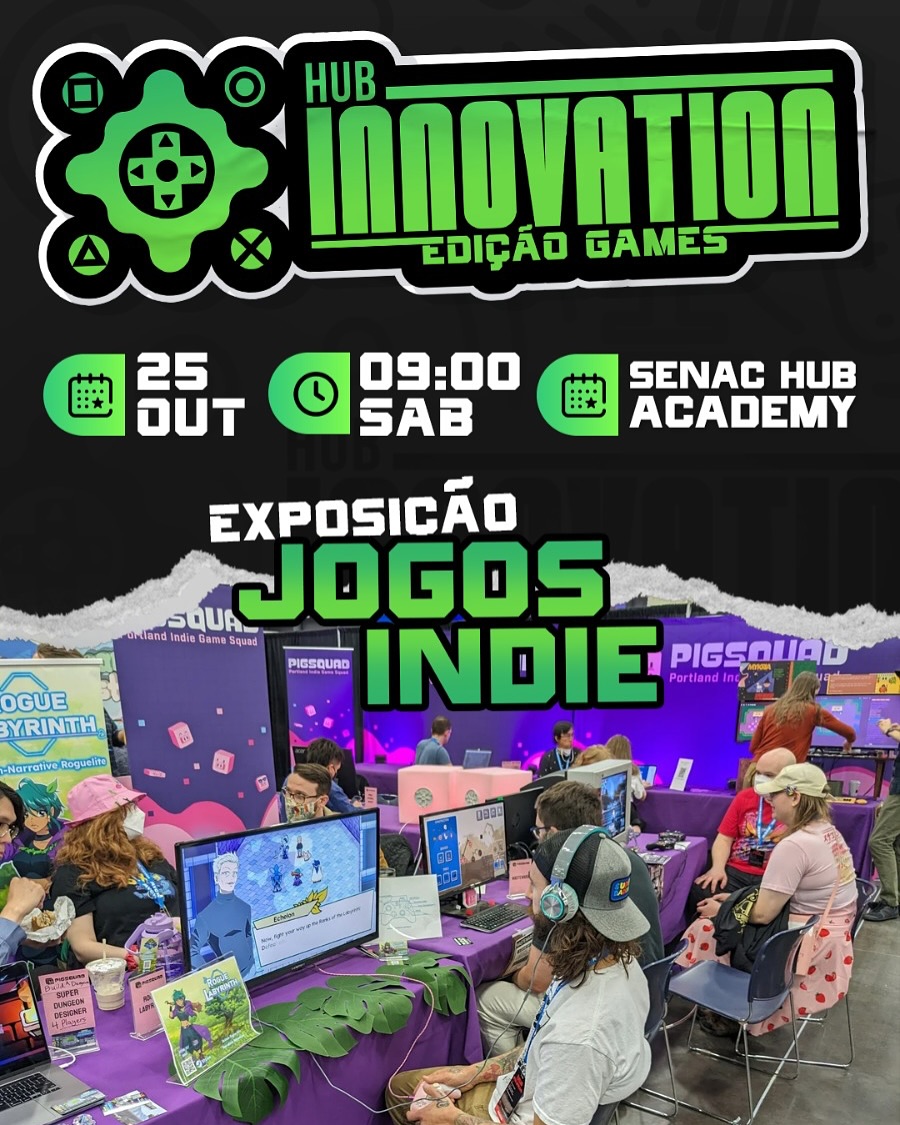 Do controle à criação: Senac Hub Academy apresenta jornada completa pelo futuro dos games e da inovação Do controle à criação: Senac Hub Academy apresenta jornada completa pelo futuro dos games e da inovação