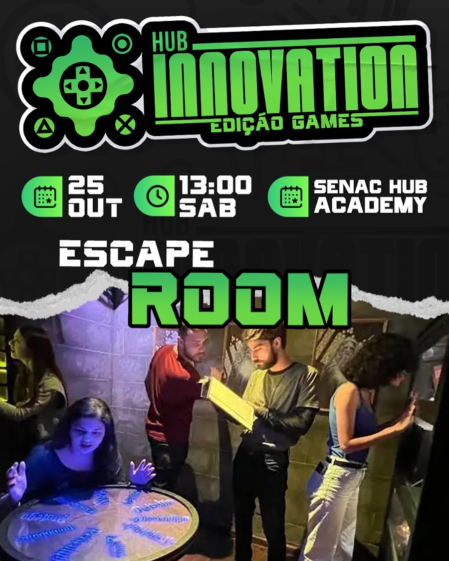 Do controle à criação: Senac Hub Academy apresenta jornada completa pelo futuro dos games e da inovação Do controle à criação: Senac Hub Academy apresenta jornada completa pelo futuro dos games e da inovação